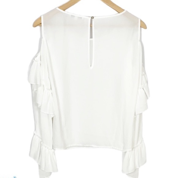 Patrizia Pepe White Cold Shoulder Blouse Sz 42 - Picture 4 of 8